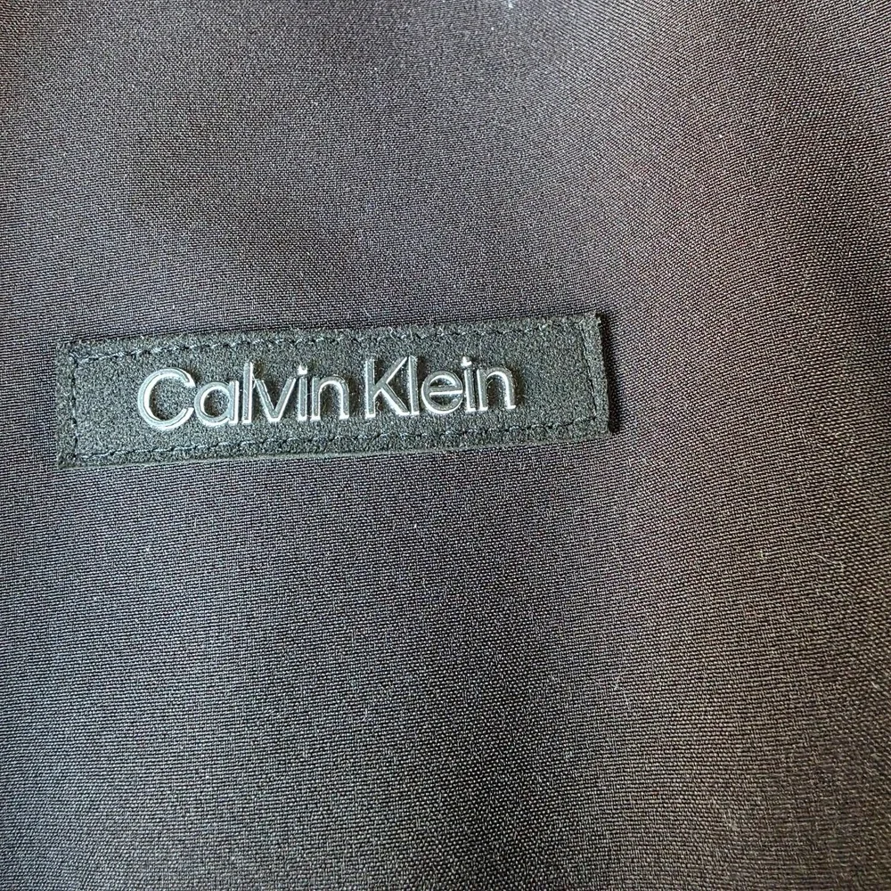 Calvin Klein Jacket Mens Med. Black ‎ Full Zip Fleece Lined Coat Water Resistant